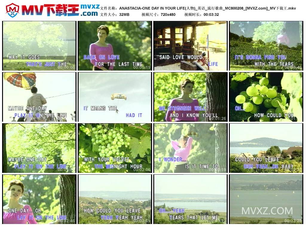 ANASTACIA-ONE DAY IN YOUR LIFE(人物)_英语_流行歌曲_MC800208
